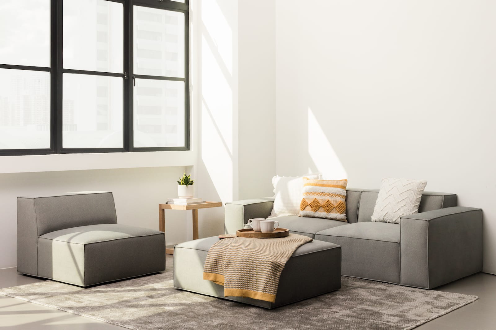 The pacific modular sectional - grey