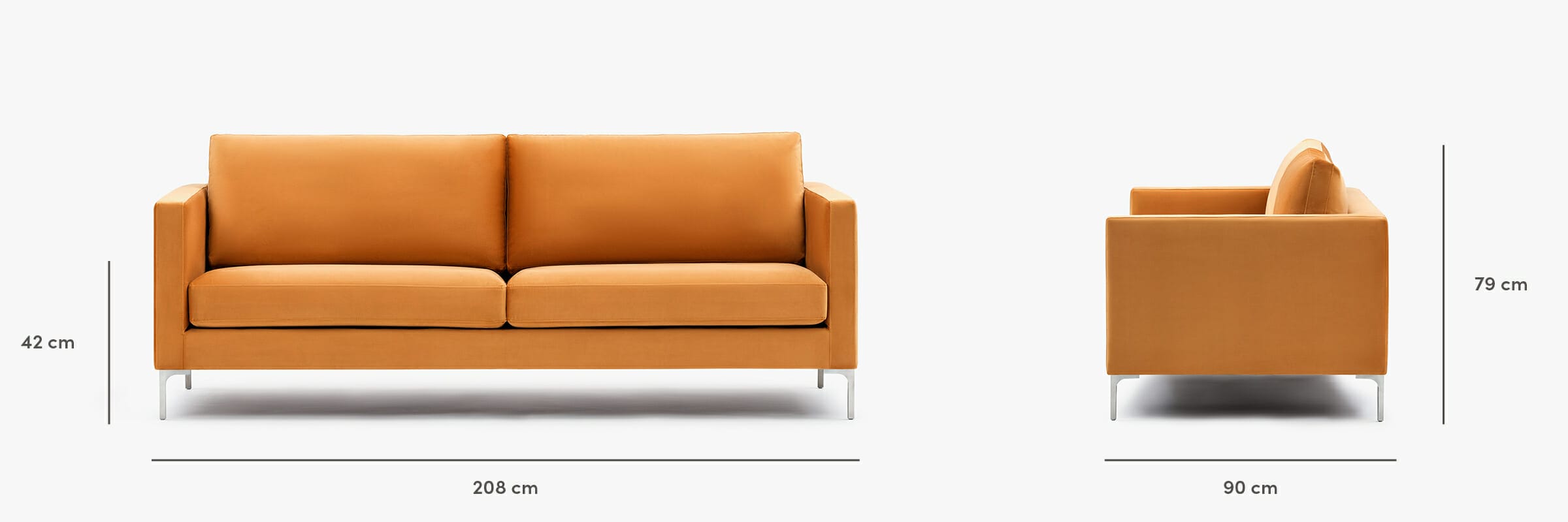 Monaco sofa dimensions
