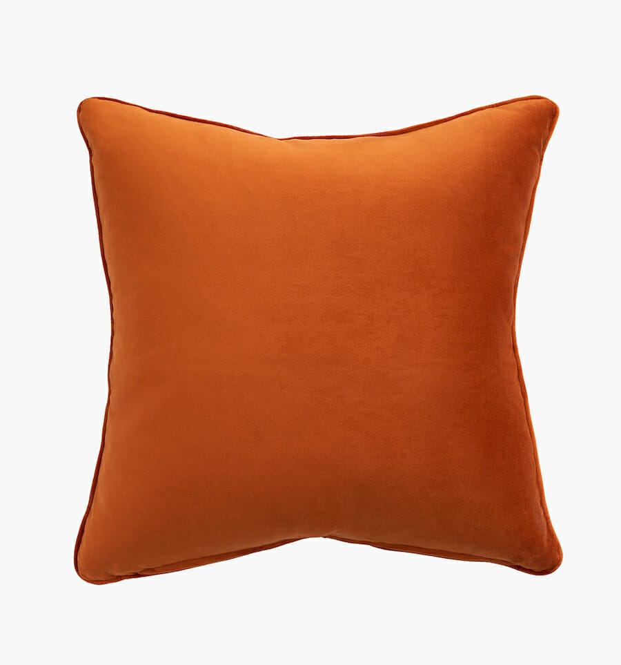 Eden velvet pillow - orange
