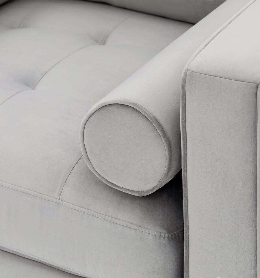 soho armchair velvet - grey