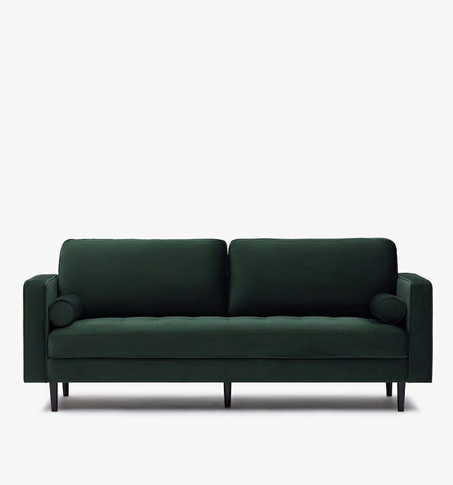 soho velvet sofa - green