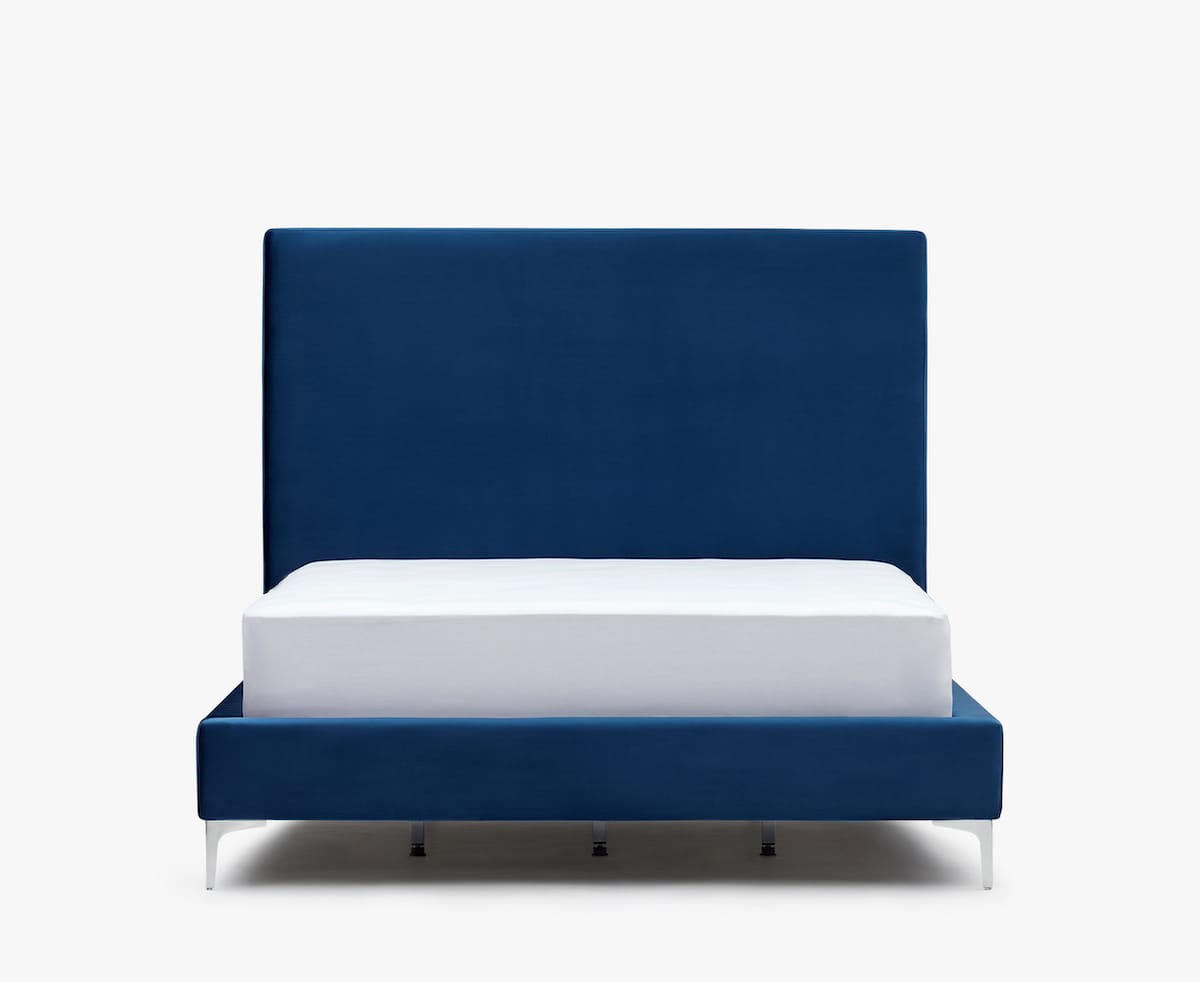 Modena velvet bed - blue