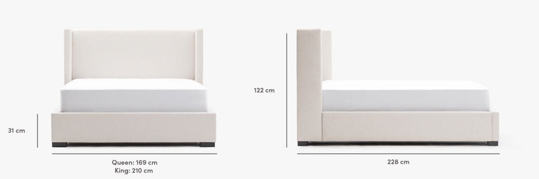 The Osaka Bed Noa Home, Double Bed Size In Cm Canada