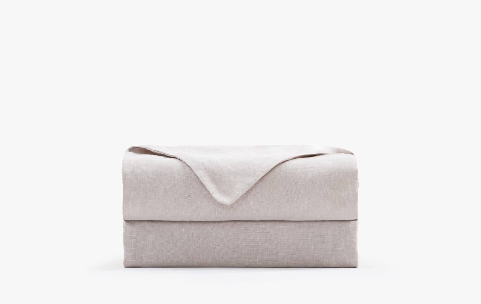 French linen flat sheet - sand