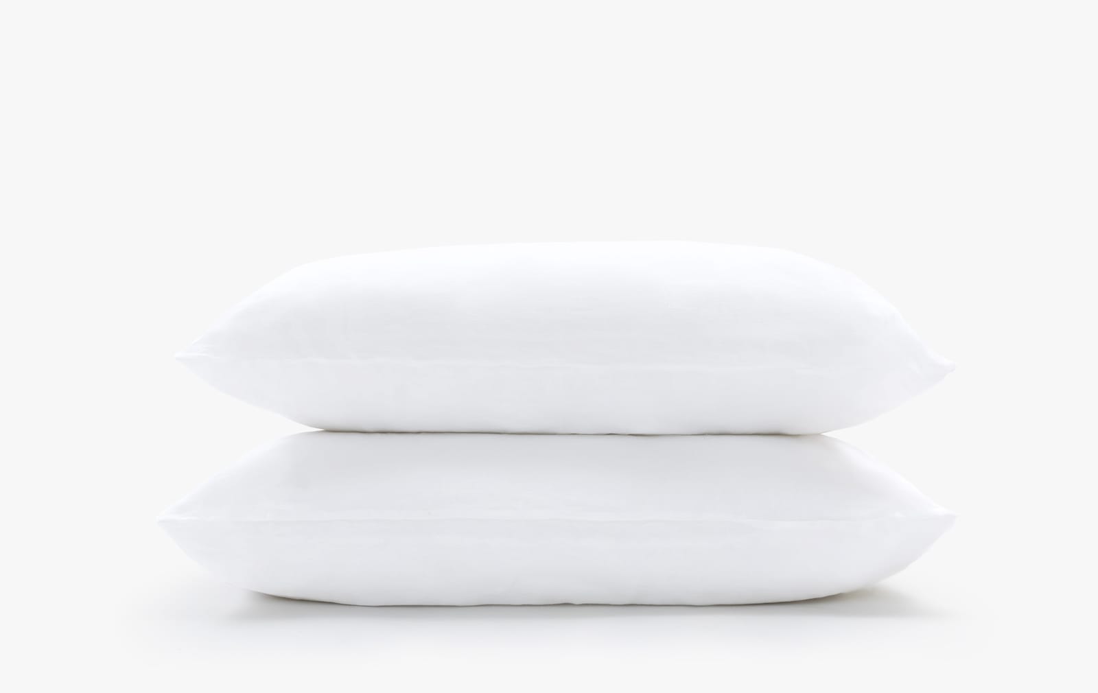 Washed linen pillowcases - white