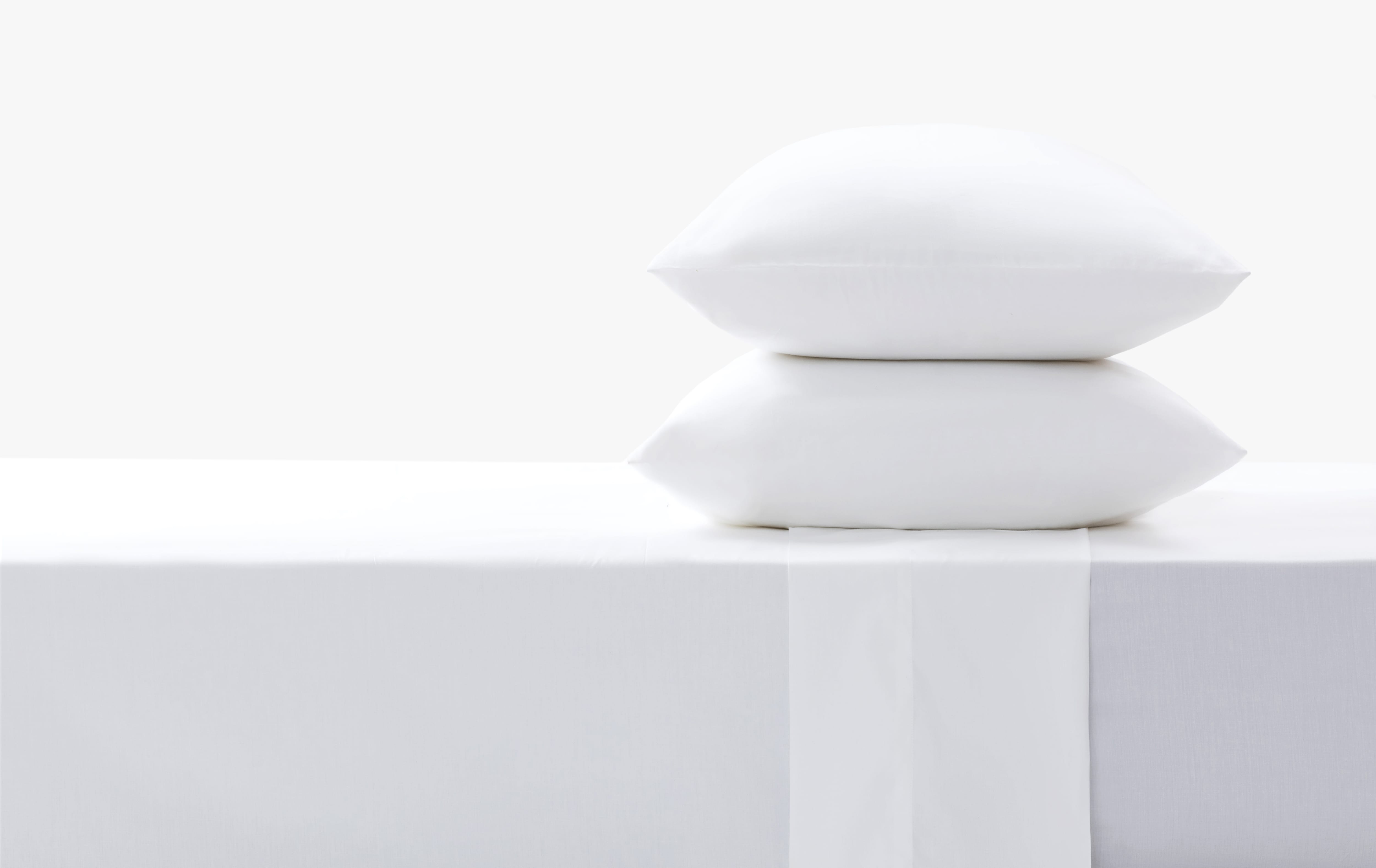 Cotton sateen white fitted sheet (AU/UK)