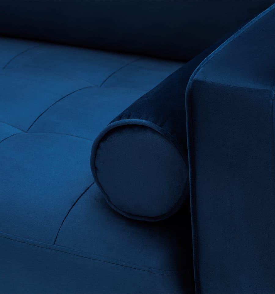Soho armchair velvet - blue