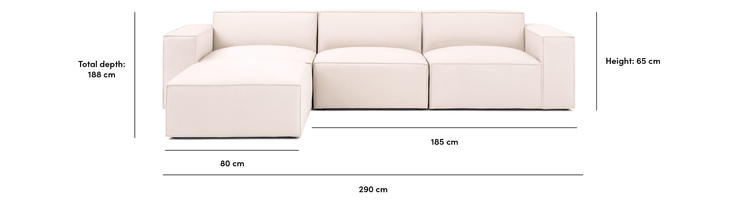 Pacific sectional dimensions