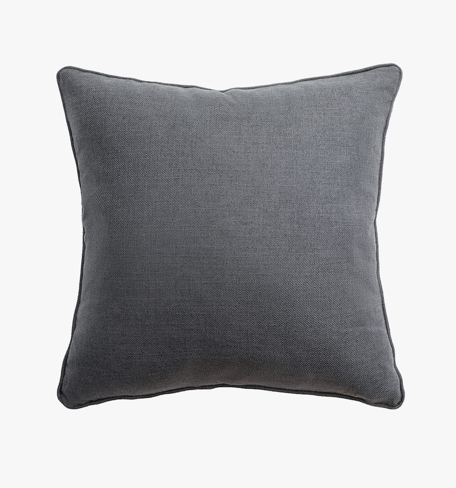 Eden fabric pillow - charcoal