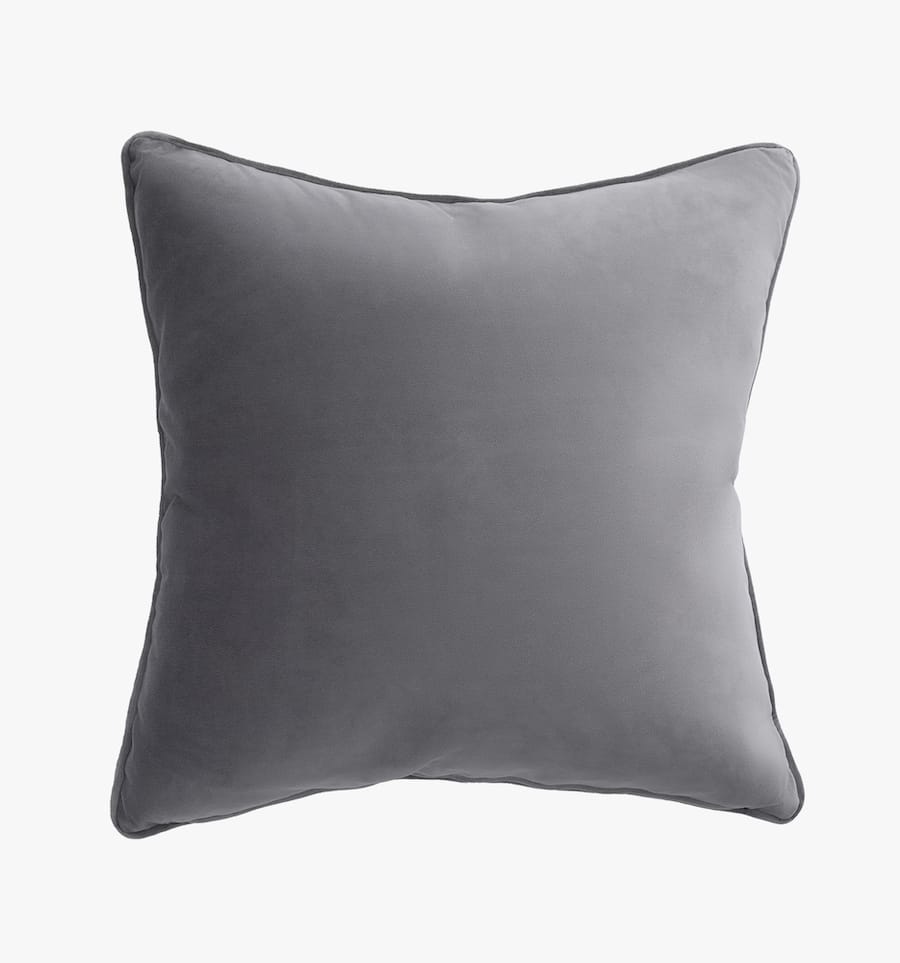 Eden velvet pillow - grey